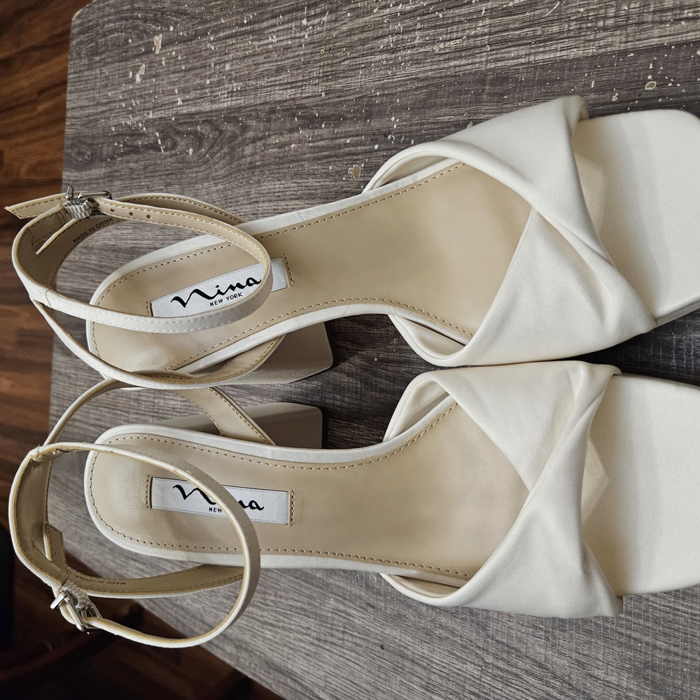 Nina Women's Cream Heeled Sandals